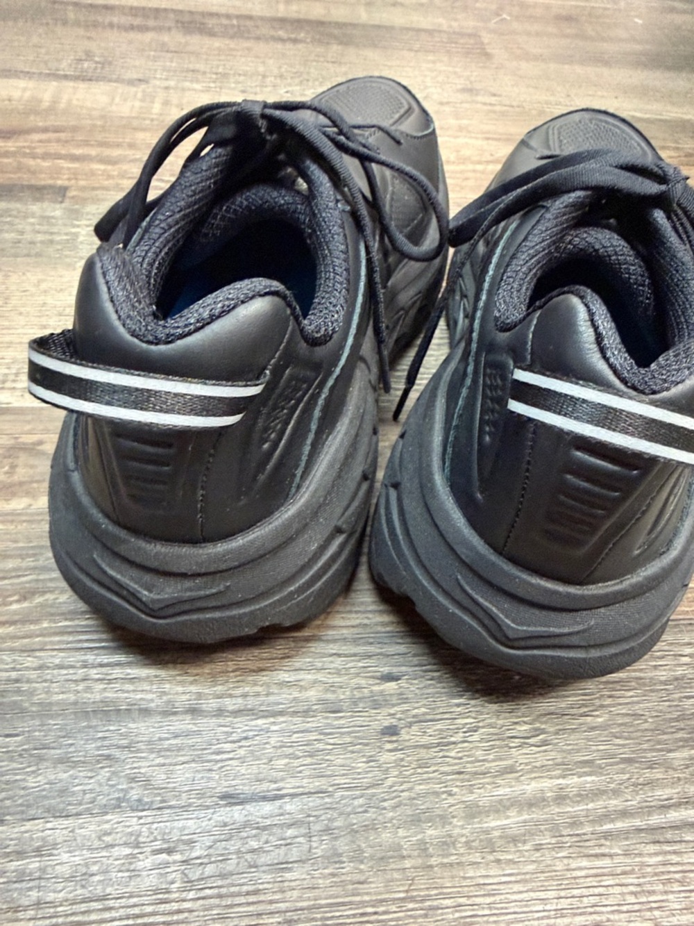 Hoka One One Bondi LTR Ortholite Neutral Black Leather Shoe Size 8.5 - Picture 4 of 9